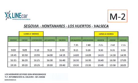 Imagen HORARIO AUTOBUSES