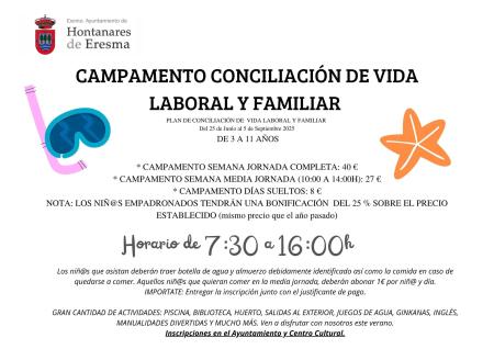 Imagen CAMPAMENTO DE CONCILIACIÓN LABORAL Y FAMILIAR 2025