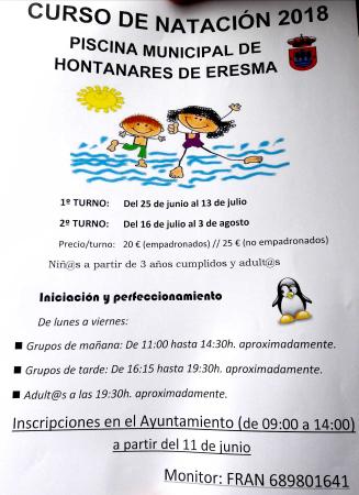 Imagen Curso de Natación 2018 en la Piscina Municipal de Hontanares de Eresma