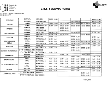 Imagen HORARIO SEGOVIA RURAL A PARTIR DEL 1 DE JUNIO.