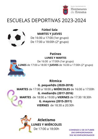 Imagen ESCUELAS DEPORTIVAS 2023-2024